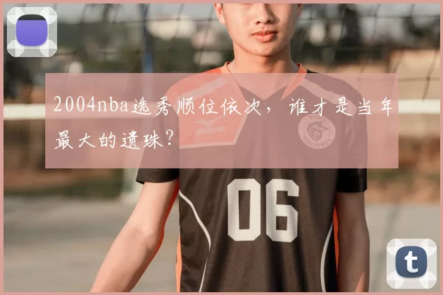 2004nba选秀顺位依次，谁才是当年最大的遗珠？